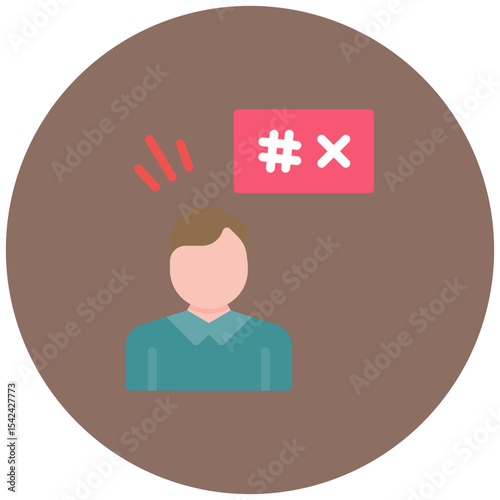 Hate icon vector image. Can be used for Protesting and Civil Disobedience.