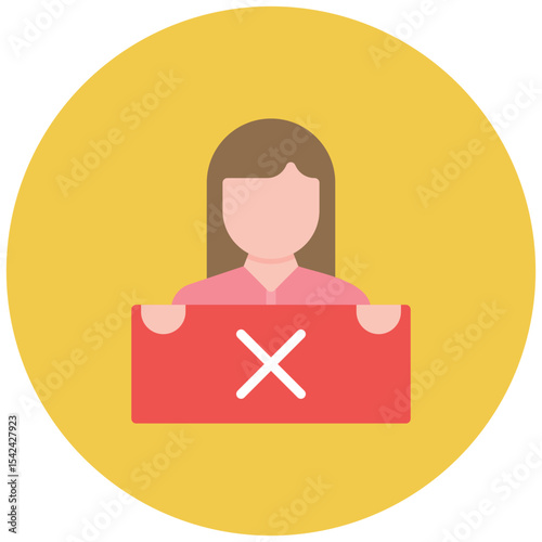 Protester Female icon vector image. Can be used for Protesting and Civil Disobedience.