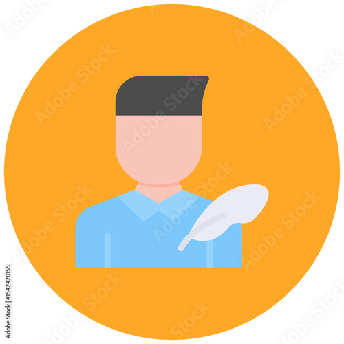 Author Male icon vector image. Can be used for Literature.