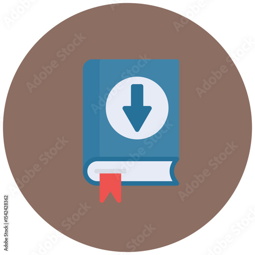 Download Book icon vector image. Can be used for Literature.