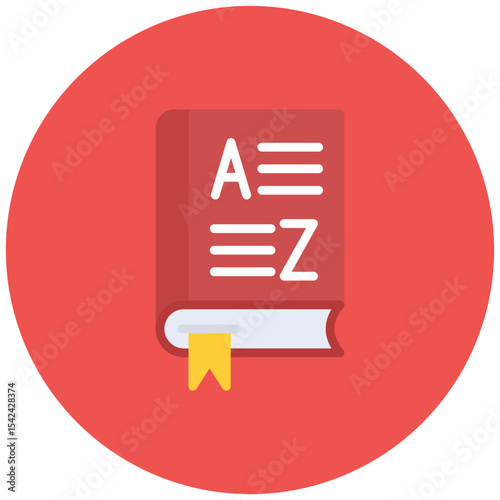 Dictionary icon vector image. Can be used for Literature.