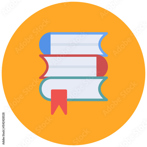 Pile of Books icon vector image. Can be used for Literature.