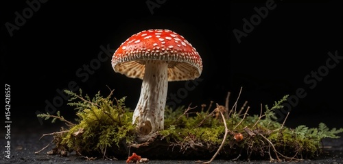 Young fly agaric with remains of a blanket photo