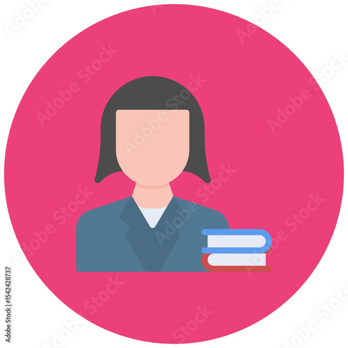 Teacher Female icon vector image. Can be used for Literature.