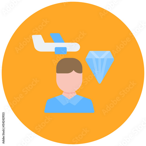 Jet Set Lifestyle icon vector image. Can be used for Lifestyles.