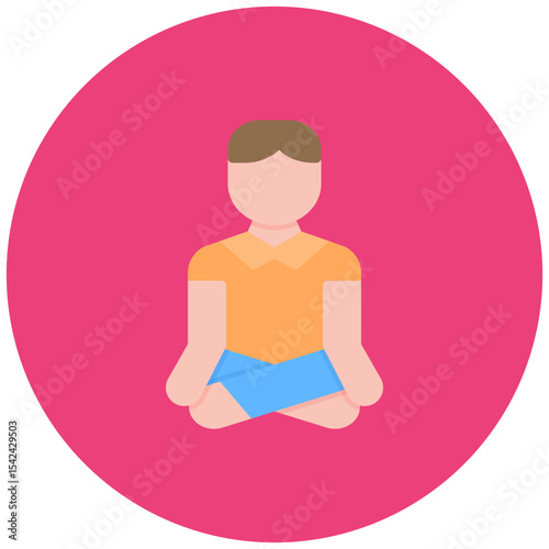 Yoga icon vector image. Can be used for Lifestyles.