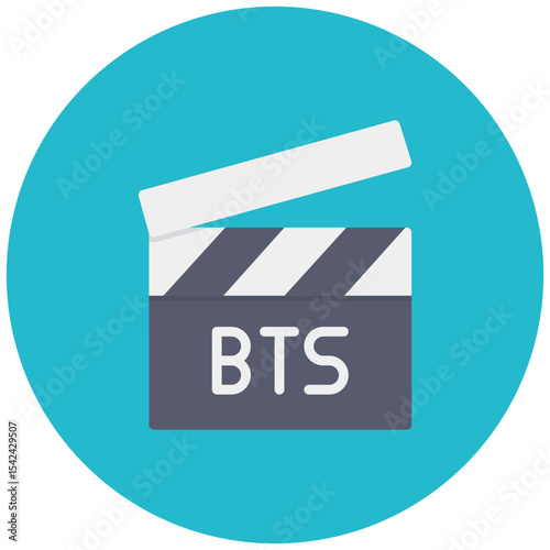 Behind The Scenes icon vector image. Can be used for Filmmaking.