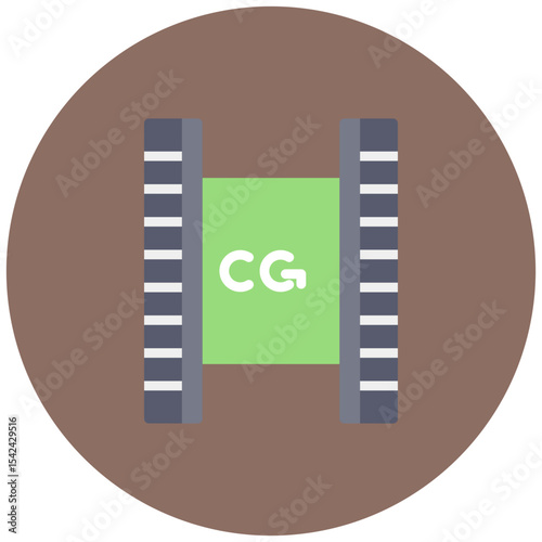 CGI Film icon vector image. Can be used for Filmmaking.