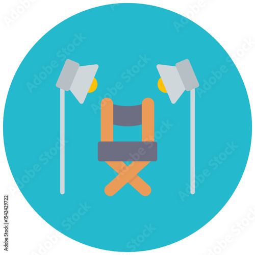 Casting icon vector image. Can be used for Filmmaking.