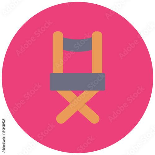 Director Chair icon vector image. Can be used for Filmmaking.