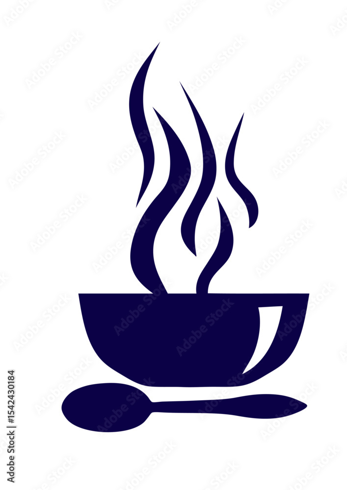 soupe cuillere fumer icone