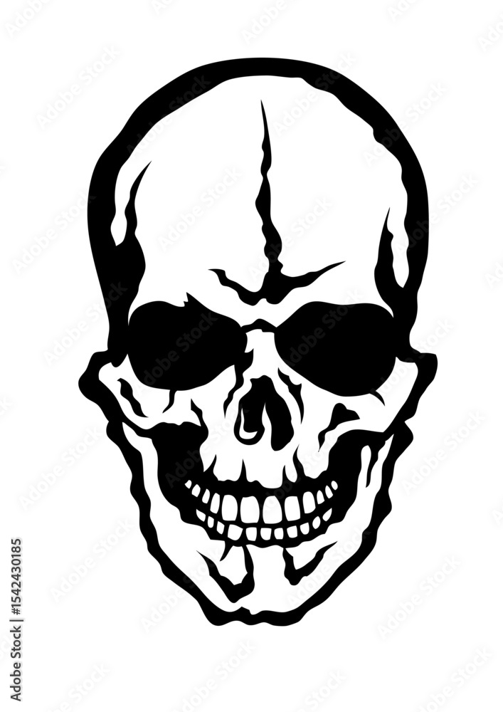 Fototapeta premium tete de mort dessin