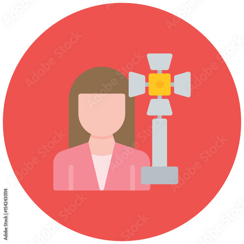 Gaffer Female icon vector image. Can be used for Filmmaking.