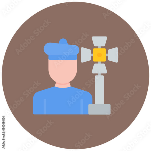 Gaffer Male icon vector image. Can be used for Filmmaking.