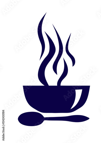 soupe cuillere fumer icone