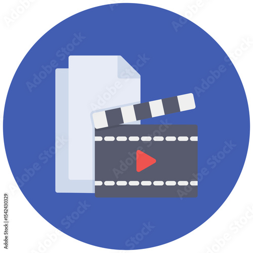Scenario icon vector image. Can be used for Filmmaking.