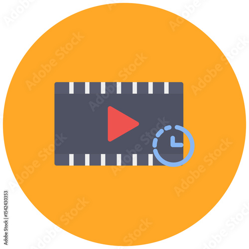 Short Film icon vector image. Can be used for Filmmaking.