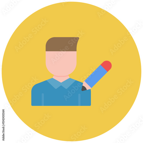 Scriptwriter Male icon vector image. Can be used for Filmmaking.
