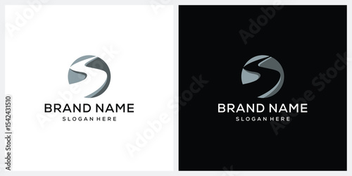 river logo design vector template