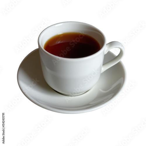 Wallpaper Mural Freshly Brewed Tea in a White Cup on a Saucer Perfect for Morning or Afternoon Relaxation and Enjoyment Torontodigital.ca