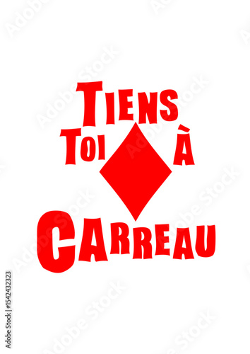 tiens toi à carreau expression