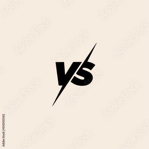 Versus sign icon flat vector design. 