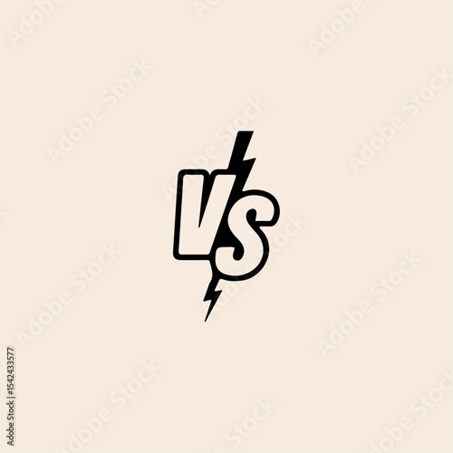 Versus sign icon flat vector design. 