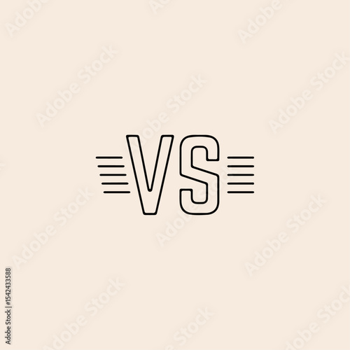 Versus sign icon flat vector design.