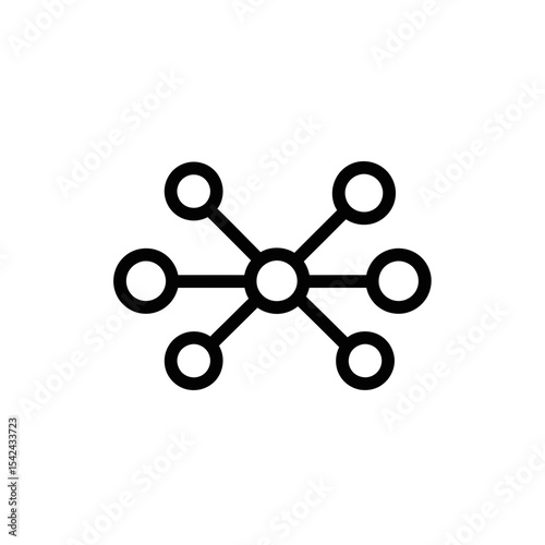 Blockchain technology icon representing connections and networks