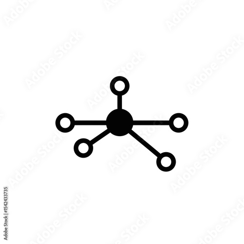 Blockchain technology icon representing connectivity and networks