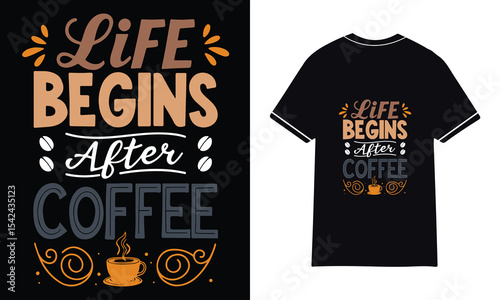 But First Coffee – Bold Typography Coffee T-Shirt Design Vector