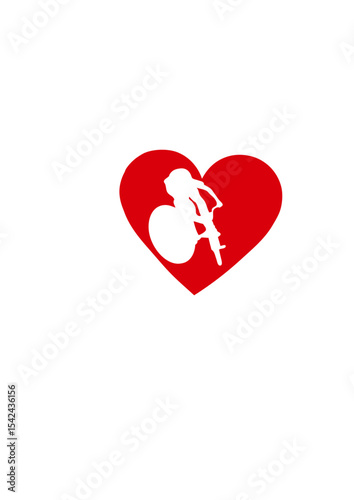 i love freestyle bmx velo cross coeur