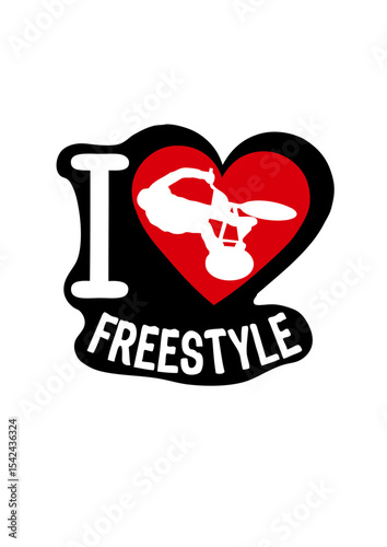 i love freestyle bmx velo cross coeur