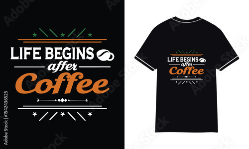 But First Coffee – Bold Typography Coffee T-Shirt Design Vector