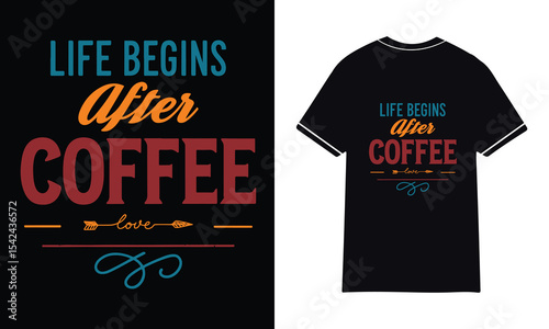 But First Coffee – Bold Typography Coffee T-Shirt Design Vector