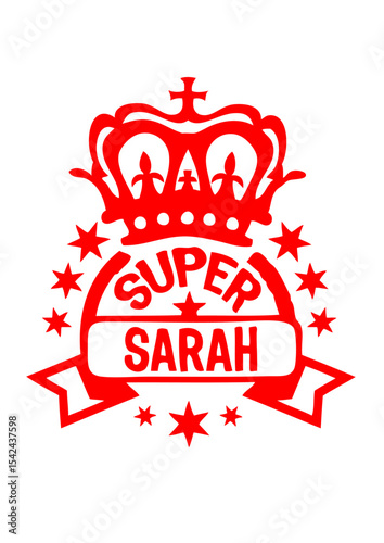 sarah prenom super rennes logo tampon