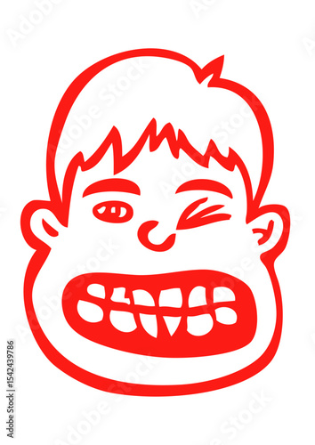 tete con visage personnage