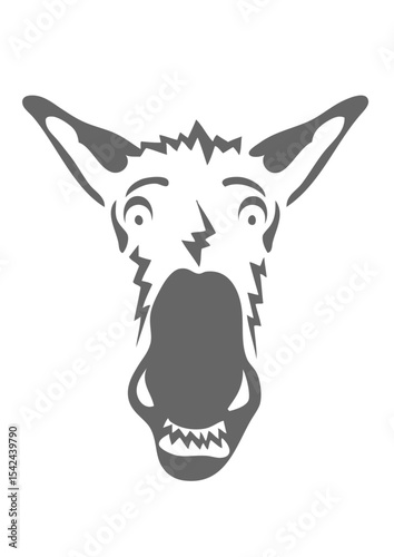 tete mule ane animal face cartoon