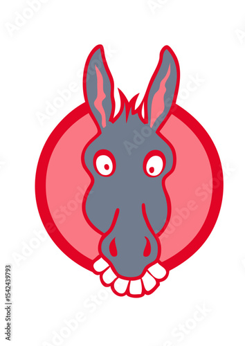 tete mule ane animal face cartoon
