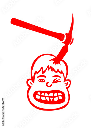 tete de pioche visage personnage expression