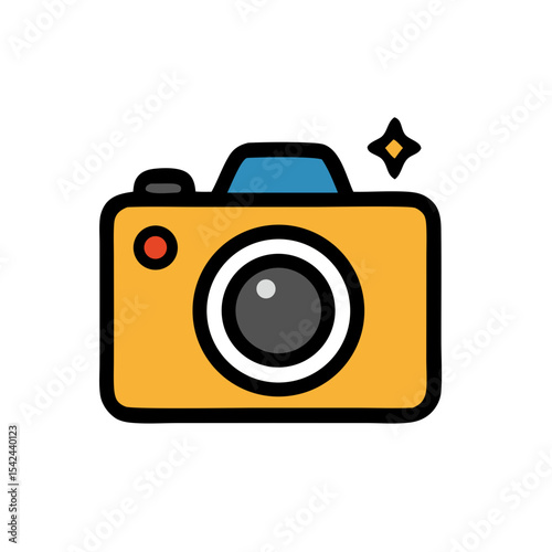 A flat-style travel camera, essential for capturing memories on every sunny trip.