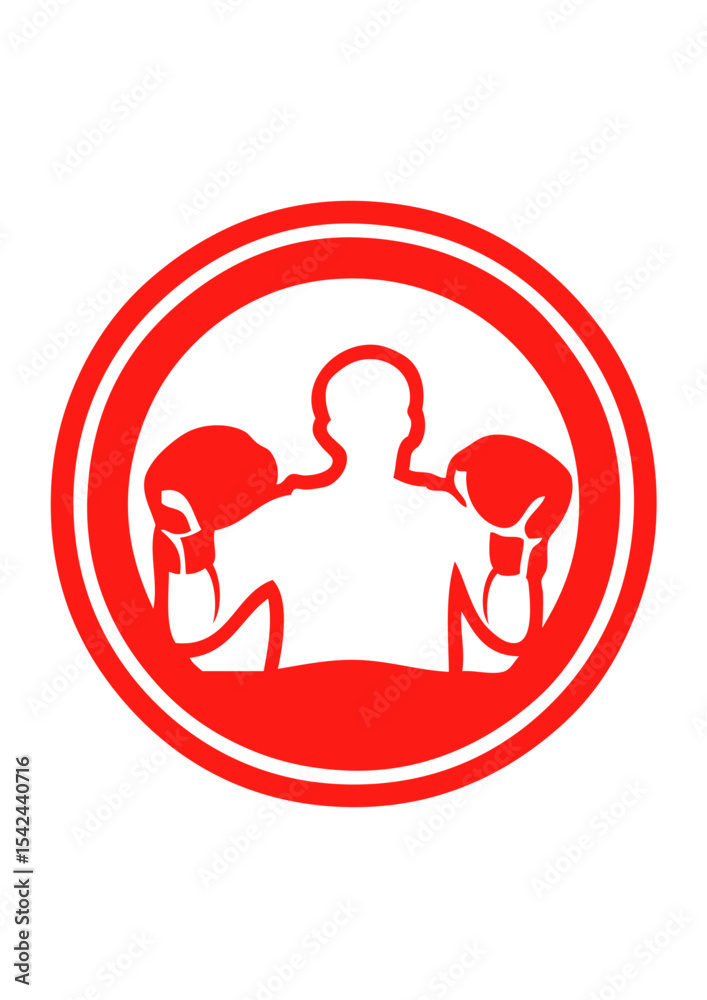 Fototapeta premium boxe americaine logo boxing logo