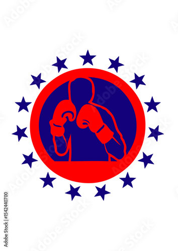 boxe americaine logo boxing logo tampon