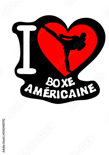I love boxe americaine coeur