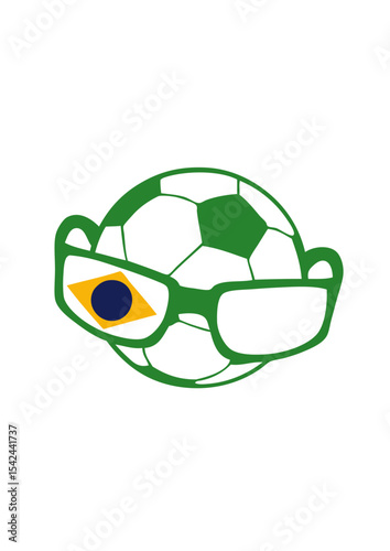 ballon foot lunette bresil