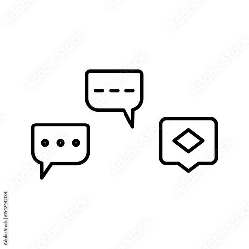 Communication bubbles online chat message icons