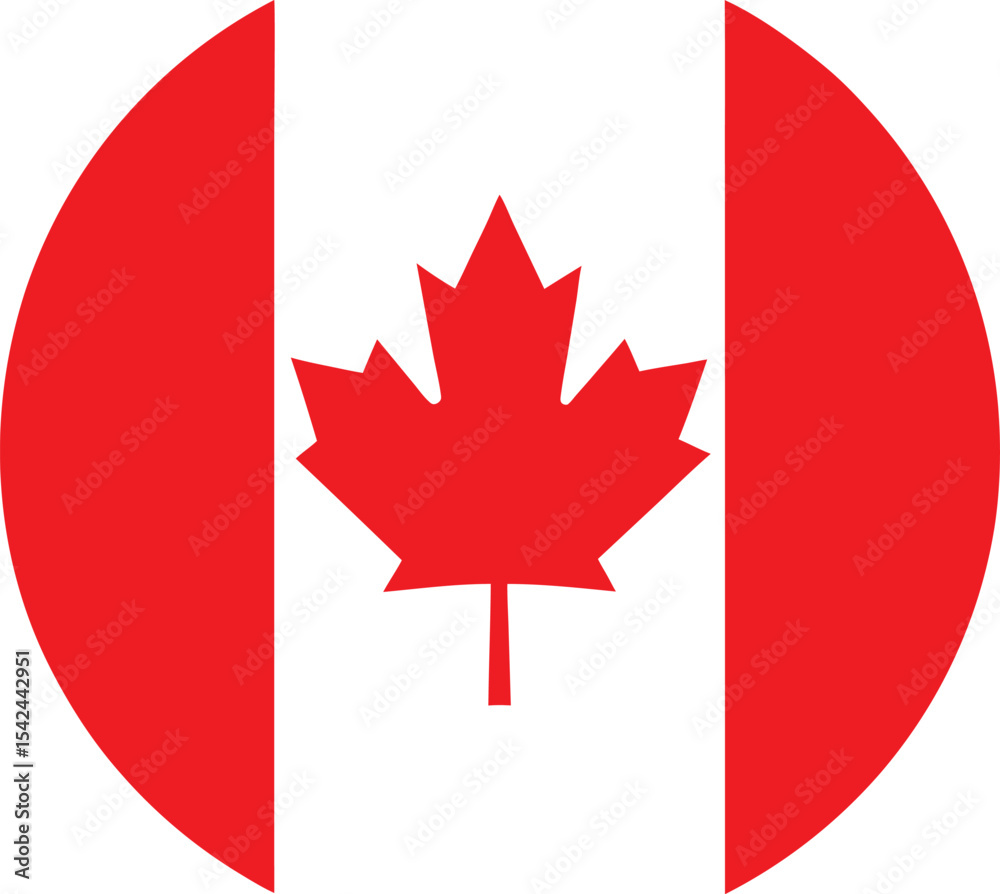 custom made wallpaper toronto digitalcanada flag in a circle, round icon with red maple leaf vector illustration

