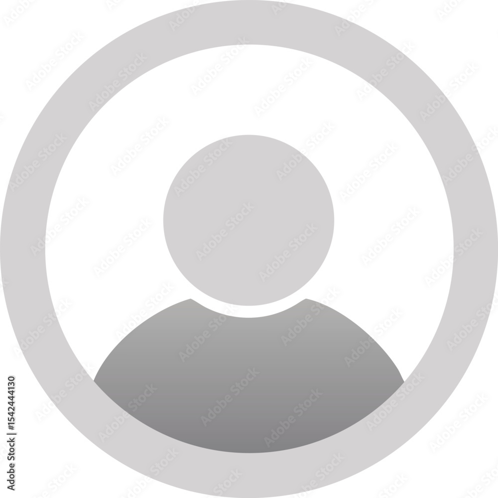 Fototapeta premium user profile icon, simple person avatar symbol in a gray circle vector illustration