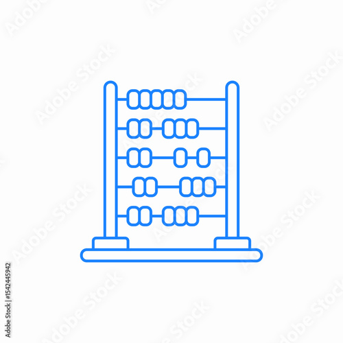 abacus calculator icon sign vector