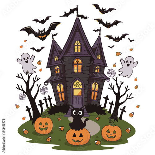 Halloween T-shirt design illustration vector design